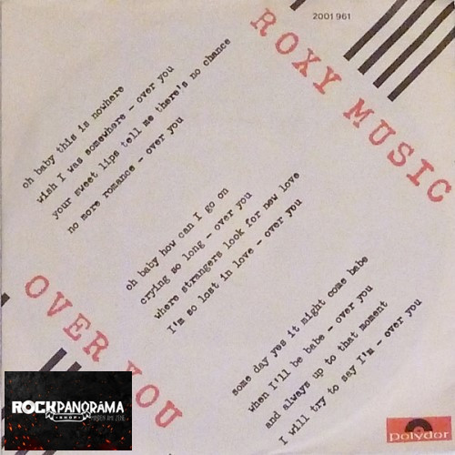 Roxy Music - Over You (7" Single SP)